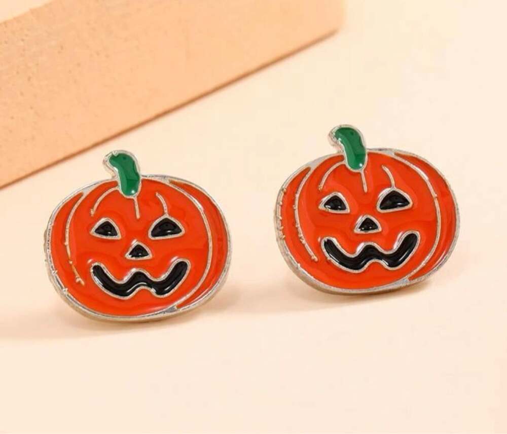 Jock-O-Lantern Halloween Earrings